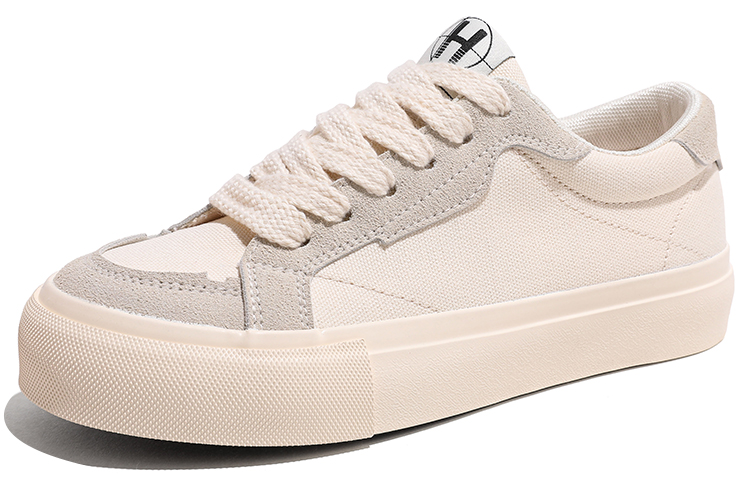 Order Huanqiu Sepatu Kanvas 'Beige Suede Patchwork' H23027M