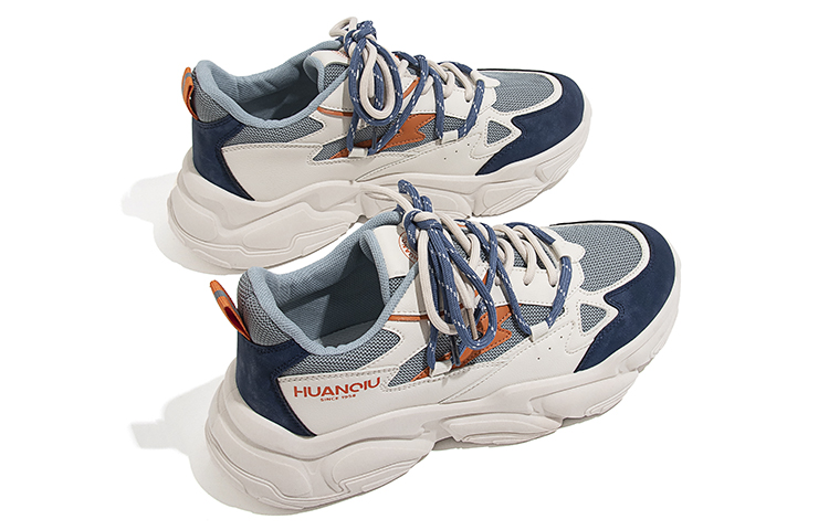 Huanqiu Low-Top 'Beige Blue Orange' 圖 4