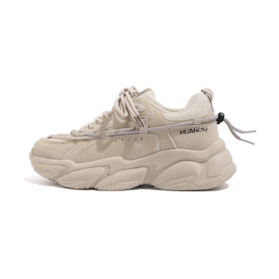 Huanqiu Low-Top 'Beige Patchwork Mesh'