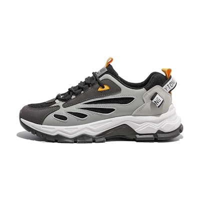 Huanqiu Low-Top 'Grey Patchwork Mesh'