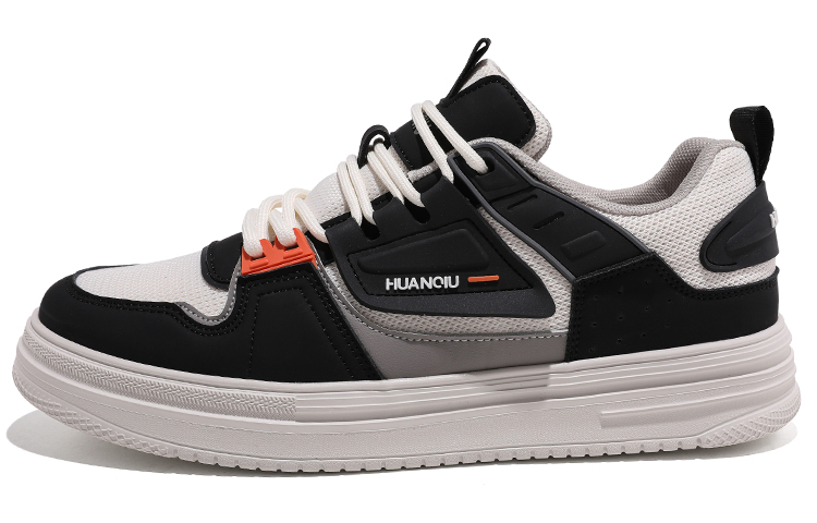 Buy 環球 HUANQIU 拼接百搭透氣 低幫 板鞋 男款 白黑
