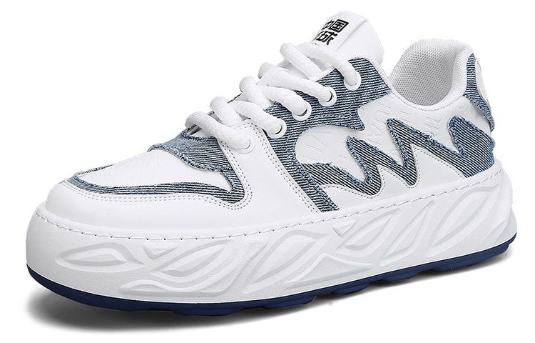Order Huanqiu Lage Sneakers ''Wit Blauw'' HQ-LHCX375WL