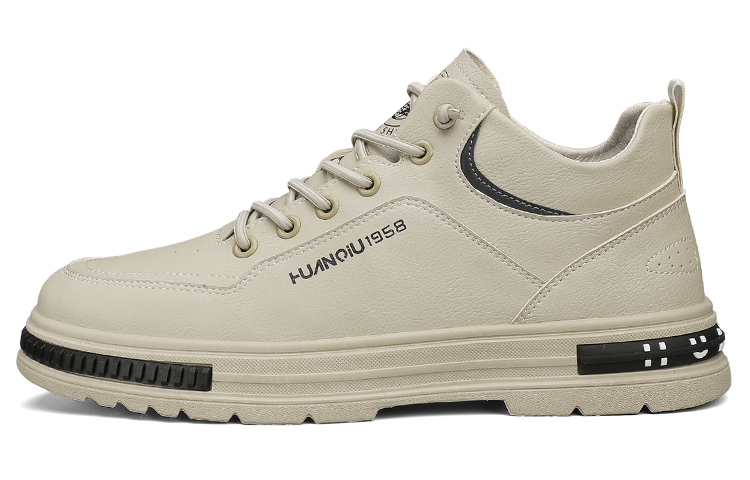 HUANQIU Low-Top Beige Casual Sneakers - Durable & Shock-Absorbing. HQ-ZYCX215M