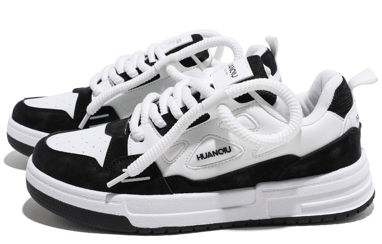 Lookbook 環球ローカットスニーカー 白黒 (Huanqiu Rōkatto Sunīkā Shirokuro) HQ-XFCB22162WB