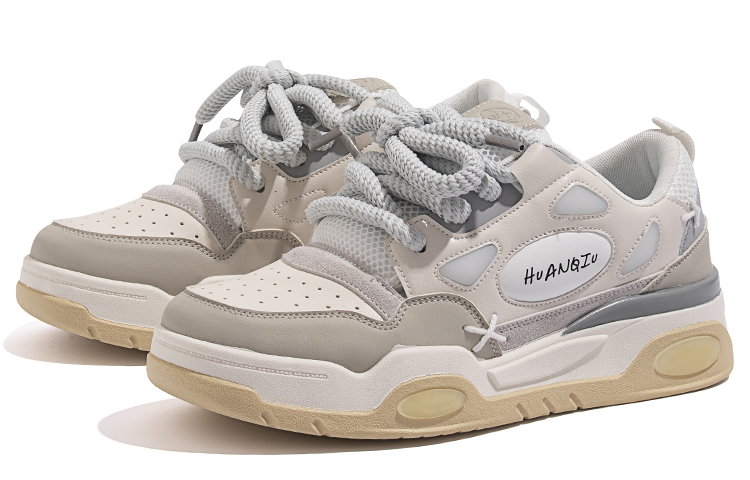 Huanqiu Low-Top Skate Shoes 'Beige Grey' 圖 3