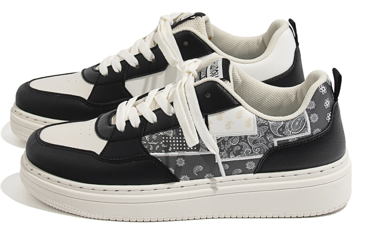 Huanqiu Low-Top Skateboard Shoes 'Black and White' 圖 2