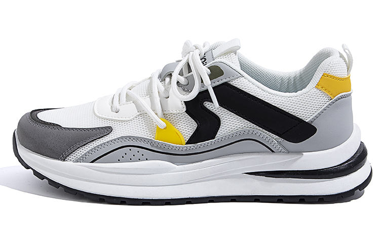 Buy 環球 HUANQIU 潮流舒適透氣百搭 低幫 板鞋 男款 白黑