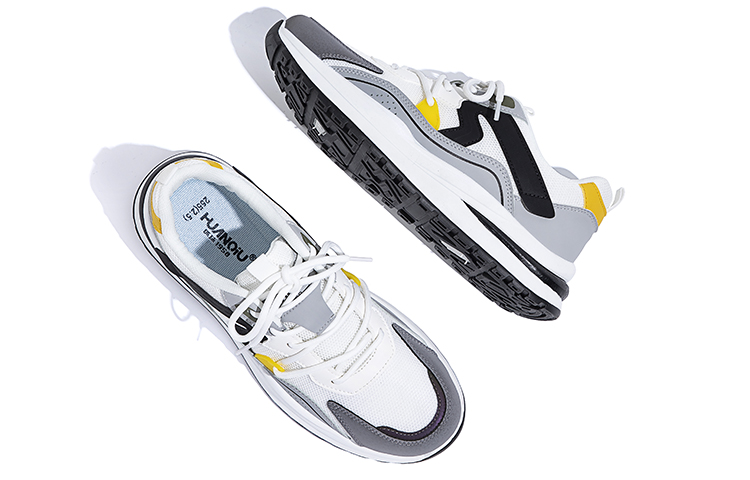 Lookbook 環球 HUANQIU 潮流舒適透氣百搭 低幫 板鞋 男款 白黑