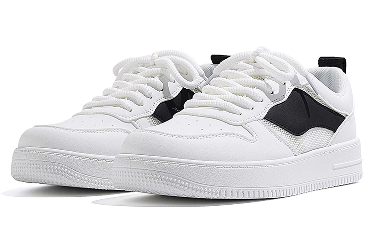 Lookbook 環球ローカットスニーカー 白黒 (Huanqiu Rōkatto Sunīkā ShiroKuro) ZHQ-HY108WB