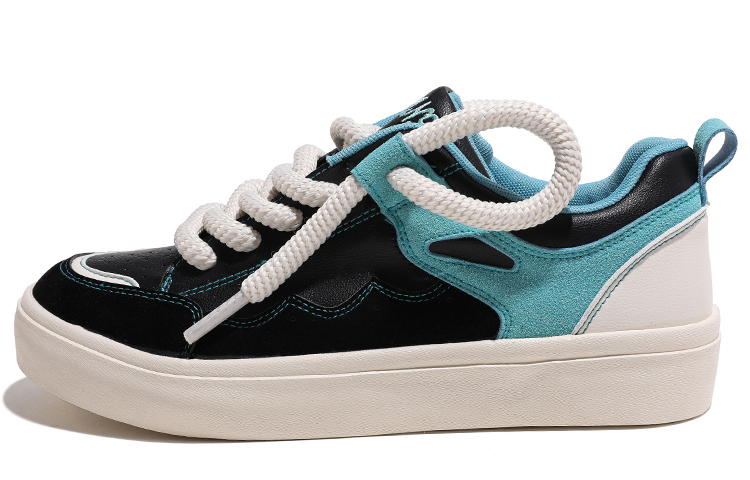 Buy 環球 HUANQIU 休閒百搭 防滑耐磨 低幫 板鞋 男款 黑湖藍