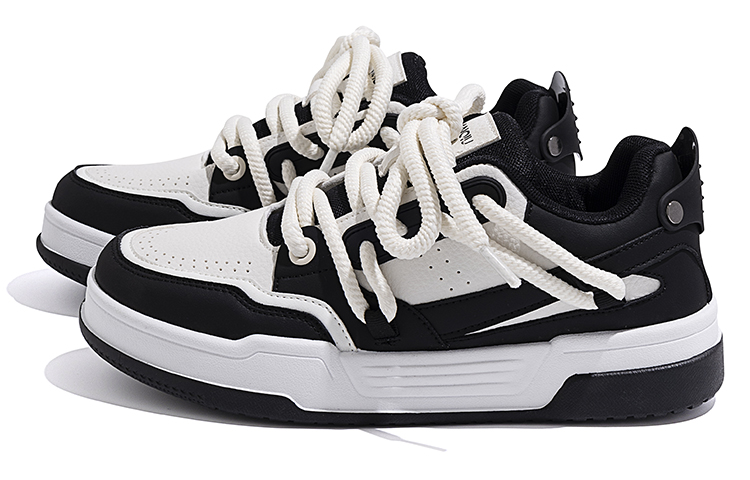 Huanqiu Low-Top Sneakers 'White Black' 圖 2