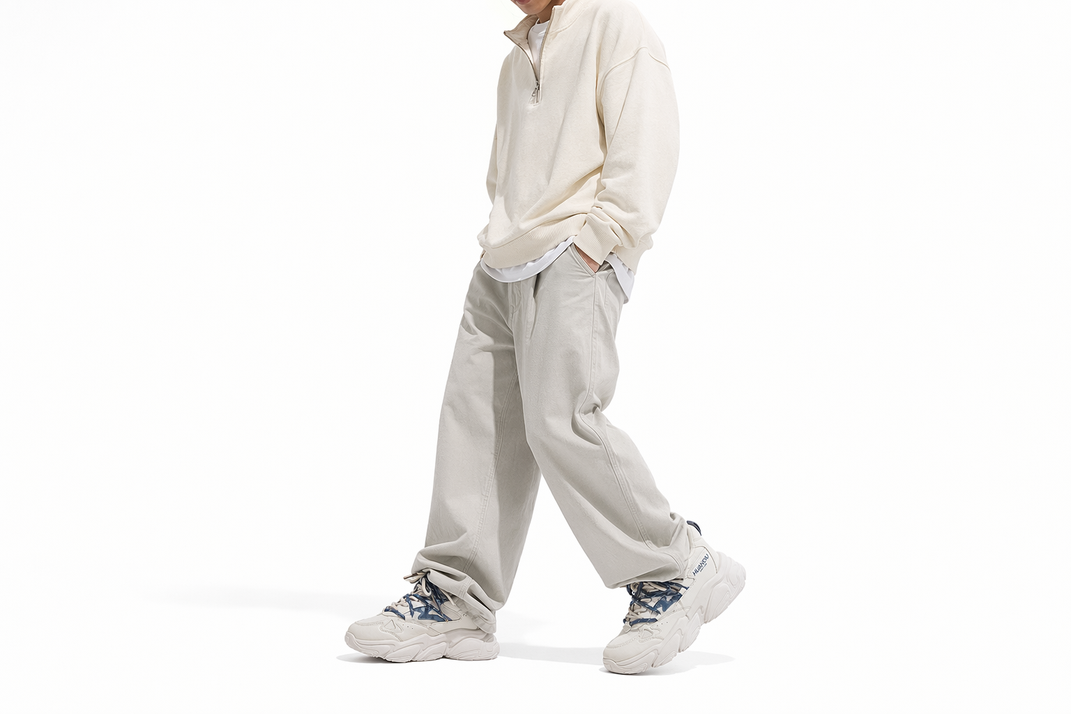 Order Huanqiu Low 'Beige Blue Dad Shoe' ZHQ1017ML