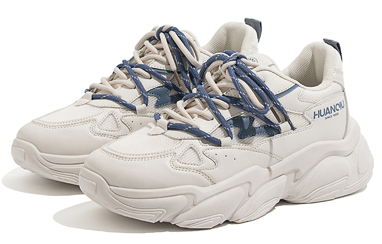 Shop Huanqiu Low 'Beige Blue Dad Shoe' ZHQ1017ML