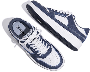 環球 HUANQIU 潮流百搭耐磨 低幫 板鞋 男款 藍白 Shop 環球 HUANQIU 潮流百搭耐磨 低幫 板鞋 男款 藍白