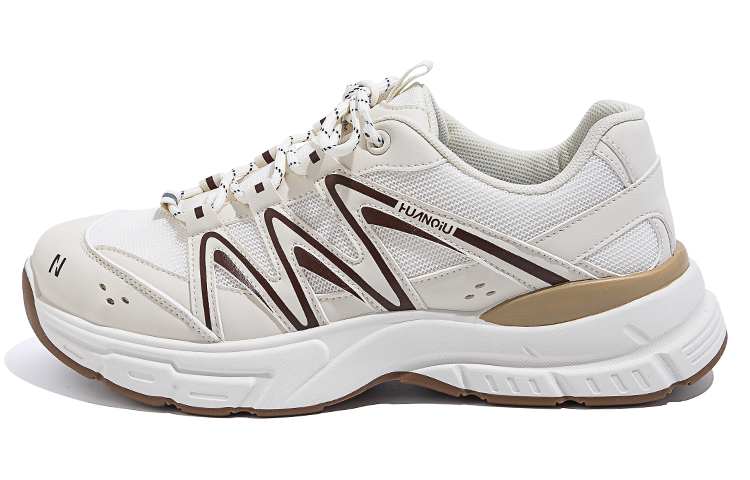 Huanqiu Low 'Patchwork Beige-Brown'