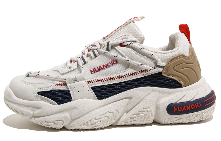 Huanqiu Low 'Patchwork Beige Red'