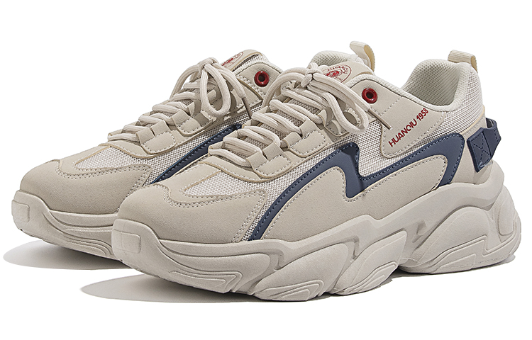 Lookbook Huanqiu Low Top 'Beige Biru Merah' ZHQ1021MLR