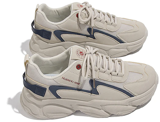 Huanqiu Low Top 'Beige Biru Merah' ZHQ1021MLR Shop Huanqiu Low Top 'Beige Biru Merah' ZHQ1021MLR