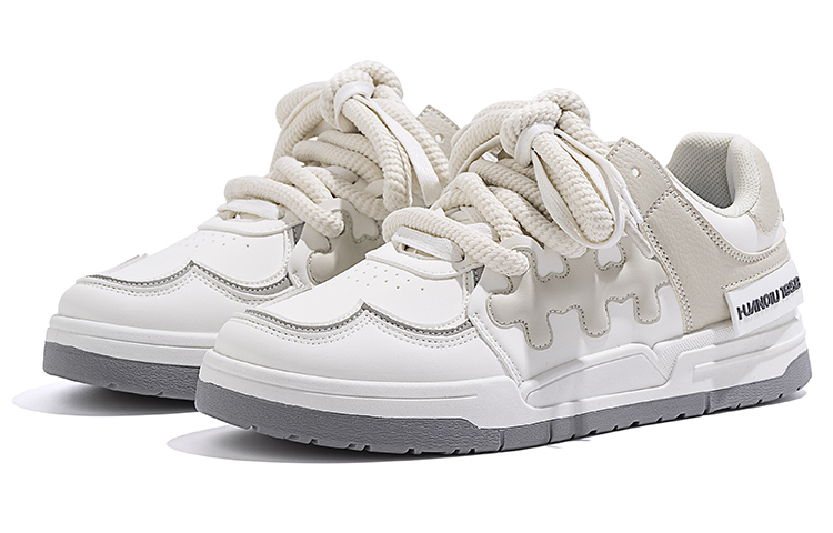 Order Huanqiu Low Top 'Cream Patchwork' zapatillas parche crema. ZHQ-HY136MW