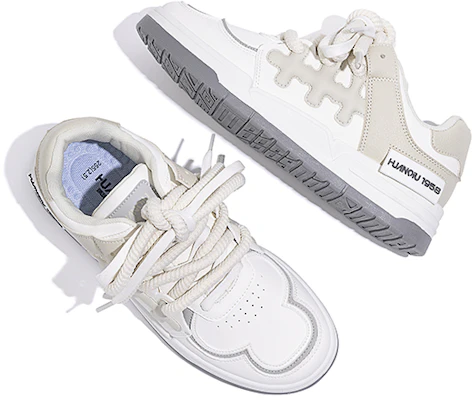 Huanqiu Low Top 'Cream Patchwork' zapatillas parche crema. ZHQ-HY136MW Shop Huanqiu Low Top 'Cream Patchwork' zapatillas parche crema. ZHQ-HY136MW