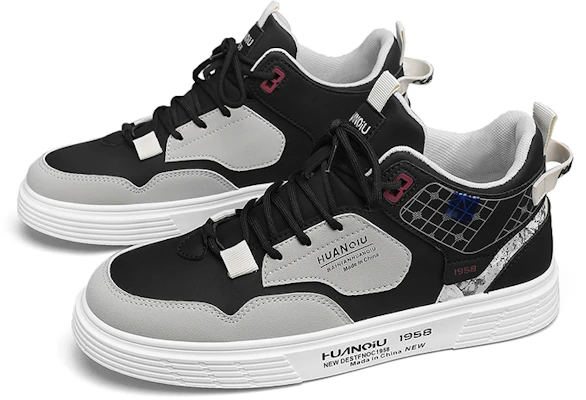 Huanqiu Mid-Top Skate Shoe 'Black' HQ-QSCX257B Lookbook Huanqiu Mid-Top Skate Shoe 'Black' HQ-QSCX257B