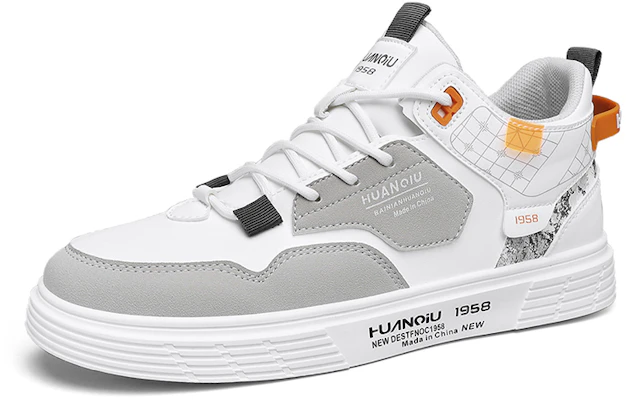 Huanqiu Mid-Top Skate Shoe 'White' HQ-QSCX257W Order Huanqiu Mid-Top Skate Shoe 'White' HQ-QSCX257W