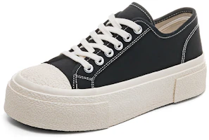 HUANQIU Minimalist Durable Breathable Low-Top Sneakers Black Global H23002 Black HUANQIU Minimalist Durable Breathable Low-Top Sneakers Black Global H23002 Black