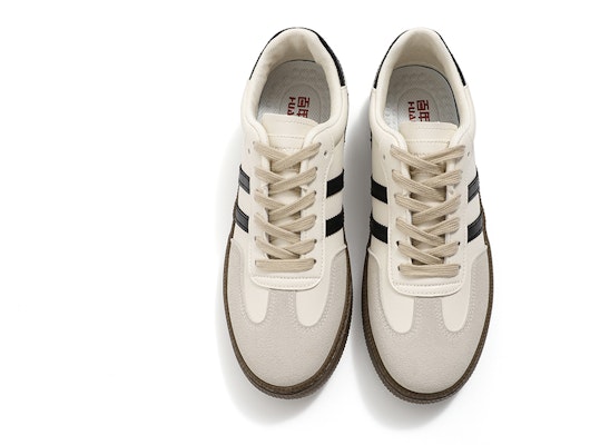Huanqiu Retro Casual Low-Top 'Beige Black' YW-231819 Order Huanqiu Retro Casual Low-Top 'Beige Black' YW-231819