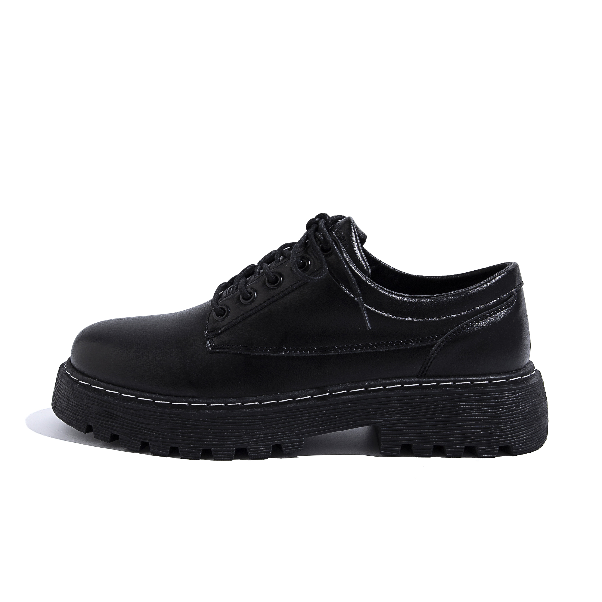 Huanqiu Snake Year Edition Black Leather Shoes - Stylish & Breathable. ZHQ-HY087 Black