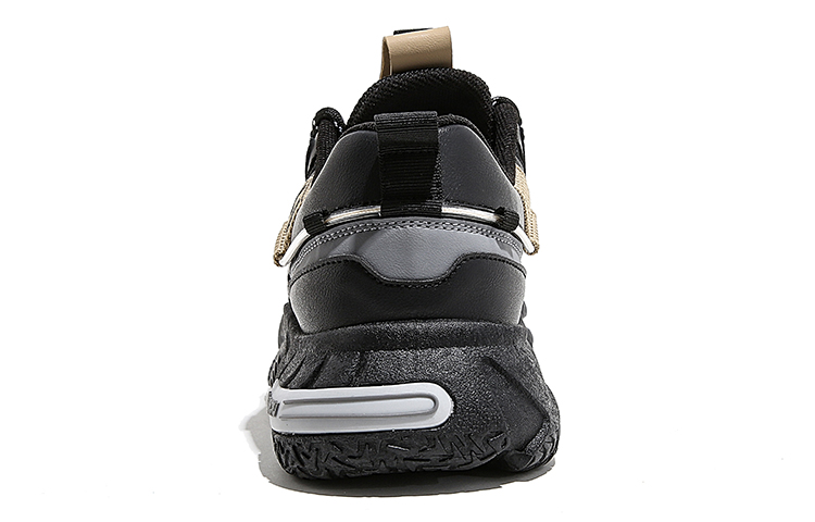 Huanqiu Synthetic Leather Low-Top 'Retro Black' 圖 3