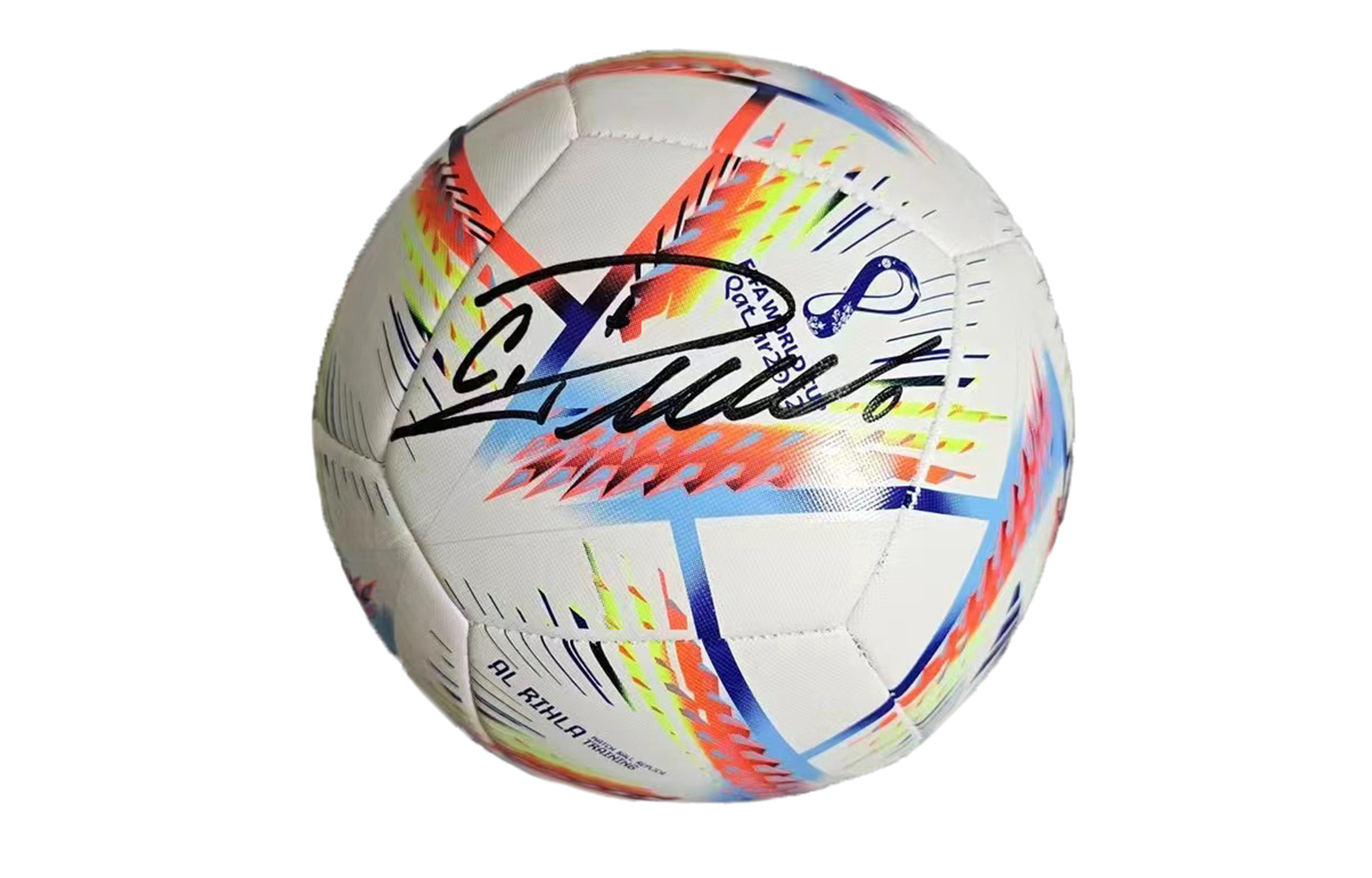 Huayi Taozhen Cristiano Ronaldo Signed FIFA World Cup Qatar 2022 World Cup Ball - Beckett Certified Collectible HY2024812
