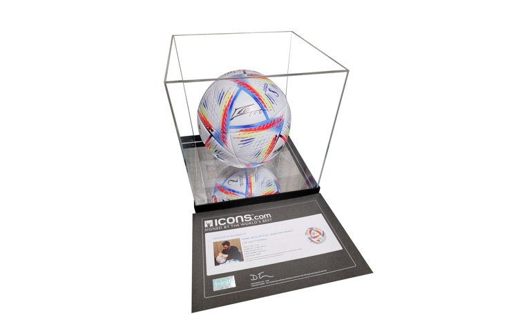 Huayi Taozhen Lionel Messi Autographed 2022 Qatar World Cup Soccer Fan Memorabilia 26cm 3668805