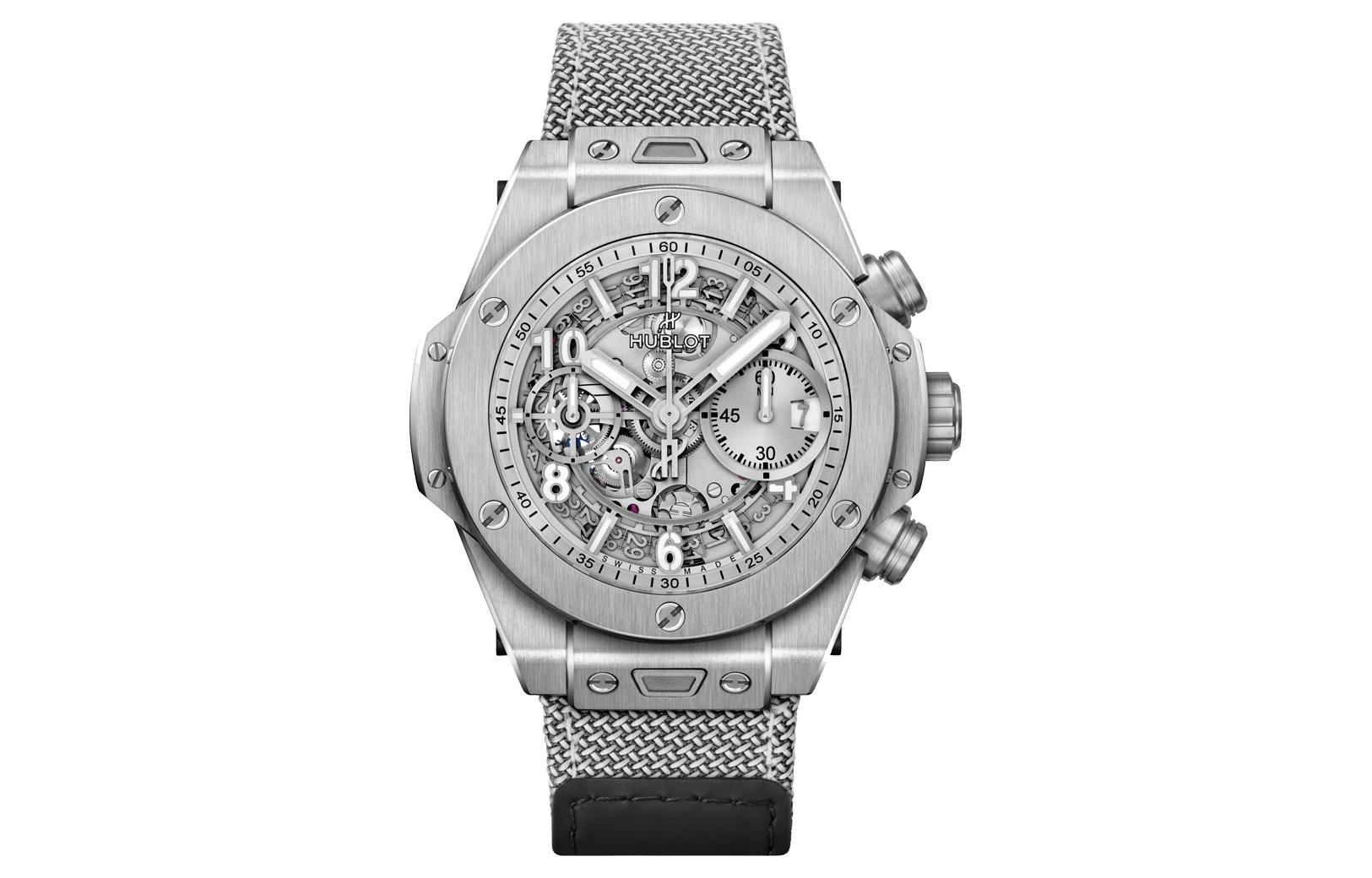 Buy Hublot Big Bang 42mm Grey Fabric Strap Automatic Watch 441.NX.4210.RX.HEC22 441-NX-4210-RX-HEC22