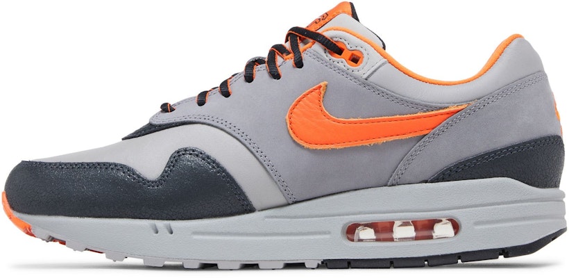 HUF x Nike Air Max 1 2024 "Anthracite Brilliant Orange" 舒適 防滑耐磨 低筒 休閒生活鞋 男女款 灰橙 Lookbook HUF x Nike Air Max 1 2024 "Anthracite Brilliant Orange" 舒適 防滑耐磨 低筒 休閒生活鞋 男女款 灰橙