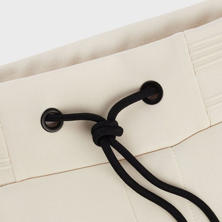 Shop HUGO BOSS 米色針織運動褲附標誌貼布與綁帶設計。 50521382-131