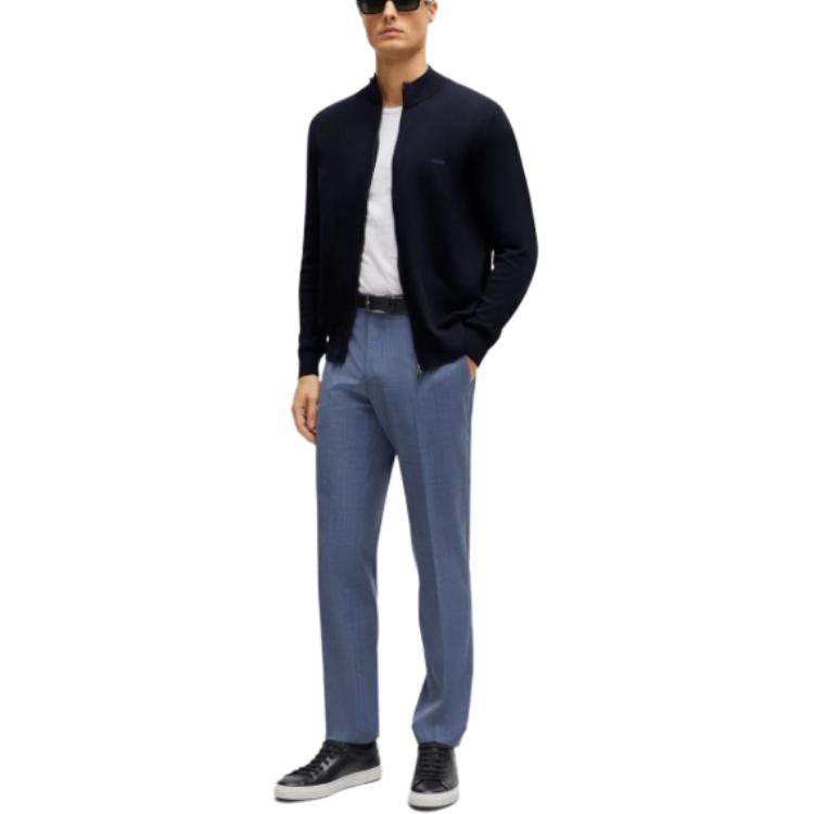 HUGO BOSS  Black Cotton Cardigan with Embroidered Logo in Regular Fit. 50505998-404 圖 3