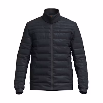 HUGO BOSS Black Cotton Zip-Up Long Sleeve Jacket with Stand Collar. 50505262-001