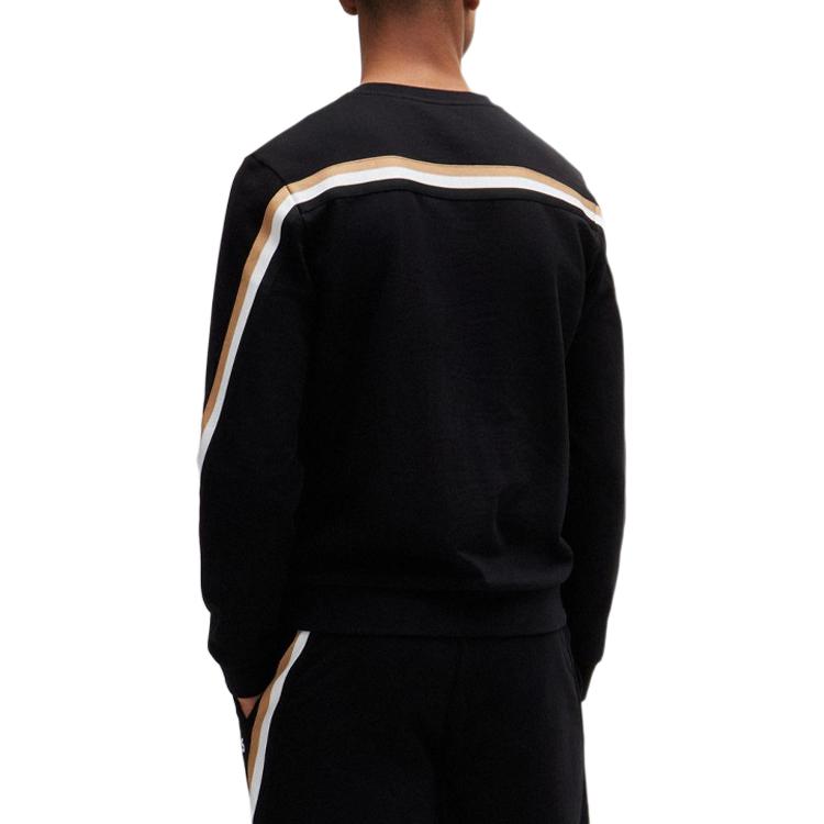 HUGO BOSS  Black Crewneck Sweatshirt with Logo Stripe Design. 50521885-001 圖 3
