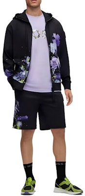 HUGO BOSS Black Floral Print Zip Hoodie Jacket Long Sleeve 50488820-001 Lookbook HUGO BOSS Black Floral Print Zip Hoodie Jacket Long Sleeve 50488820-001
