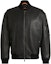 Buy HUGO BOSS Black Leather Jacket with Dual Zipper and Loose Fit. 50522223-001