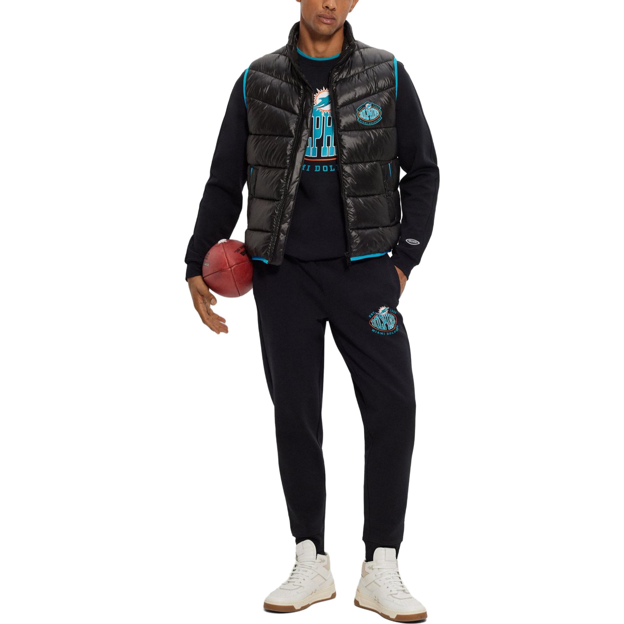 HUGO BOSS  Black Letter Print Sleeveless Cotton Vest Jacket. 50505930-001 圖 3