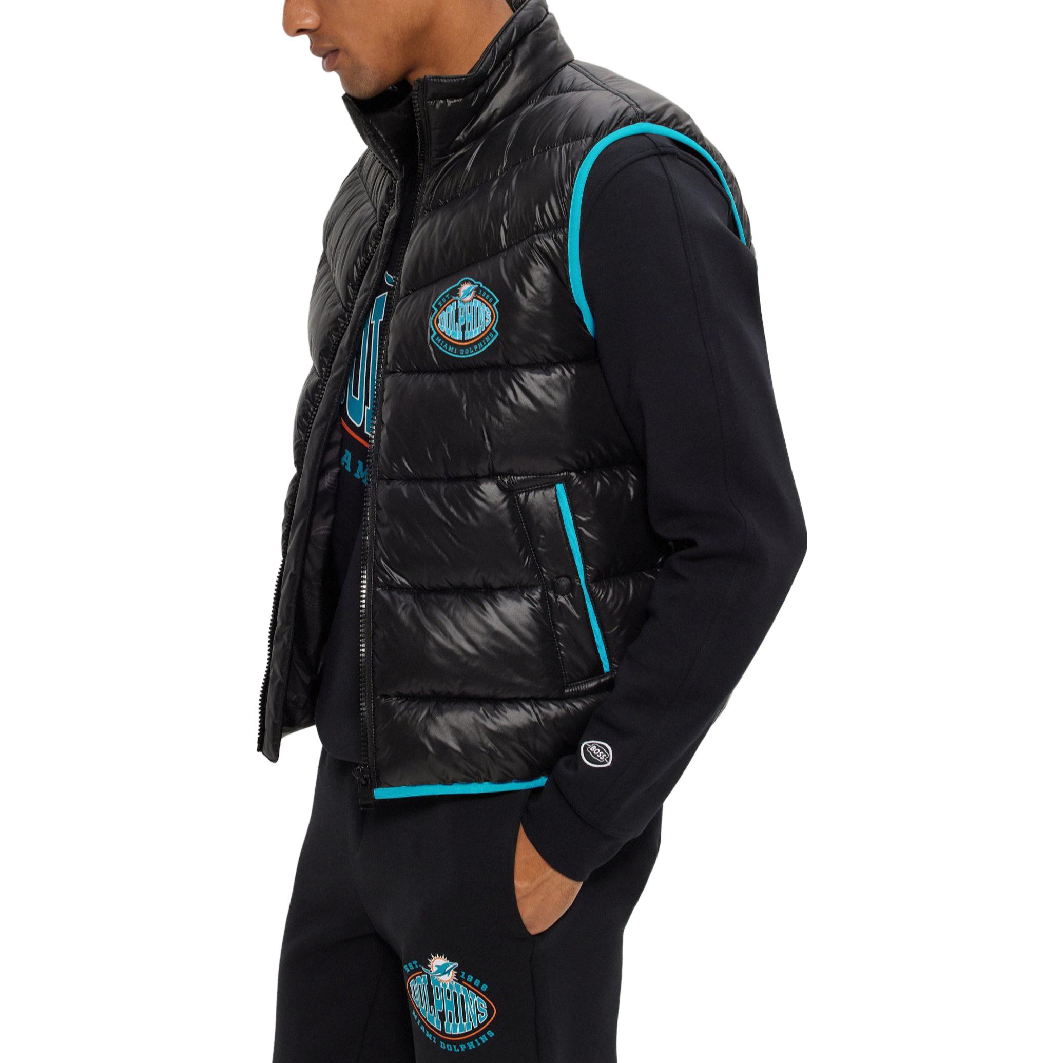 HUGO BOSS  Black Letter Print Sleeveless Cotton Vest Jacket. 50505930-001 圖 5