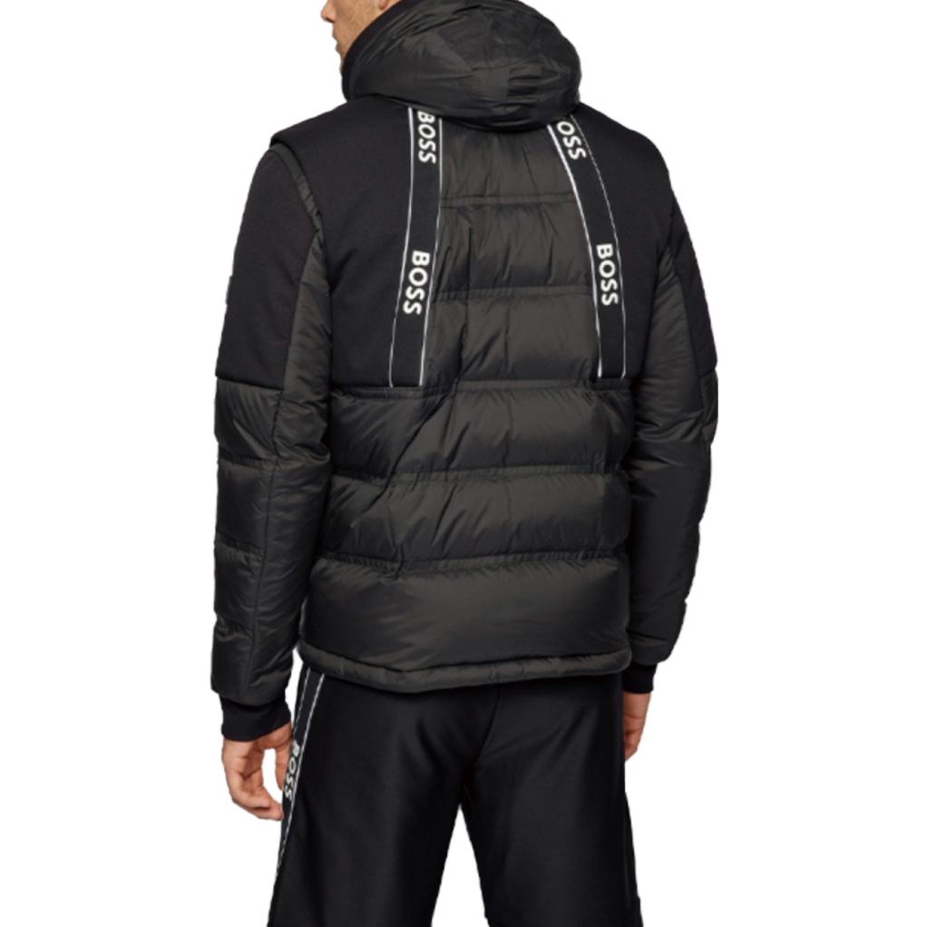 HUGO BOSS  Black Logo Detachable Hood Down Jacket with Zipper. 50463437-001 圖 3