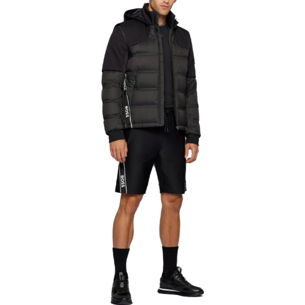 HUGO BOSS  Black Logo Detachable Hood Down Jacket with Zipper. 50463437-001 圖 4