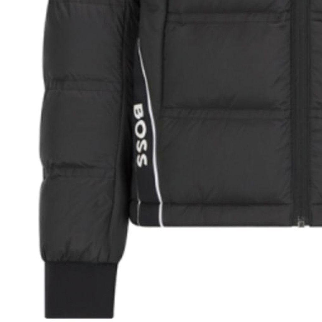 HUGO BOSS  Black Logo Detachable Hood Down Jacket with Zipper. 50463437-001 圖 6