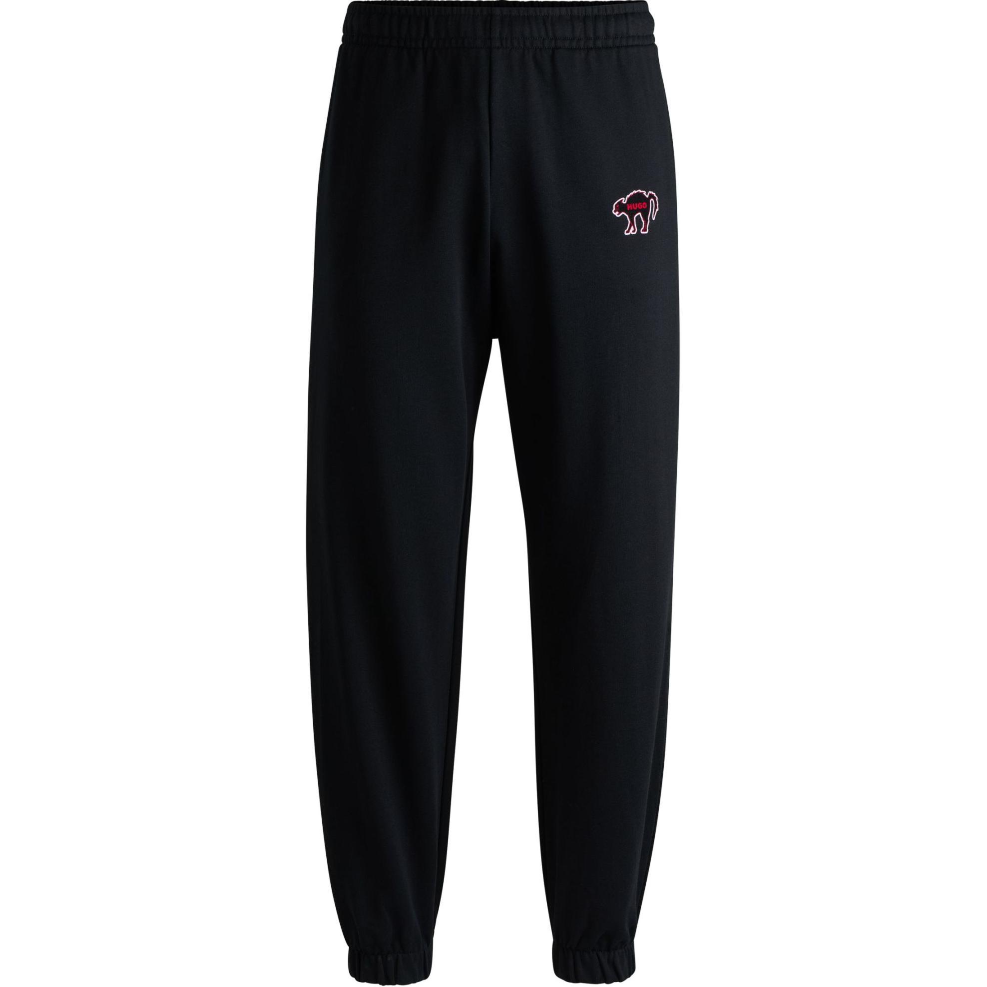 HUGO BOSS  Black Logo Jogger Sweatpants Loose Fit. 50518982-001
