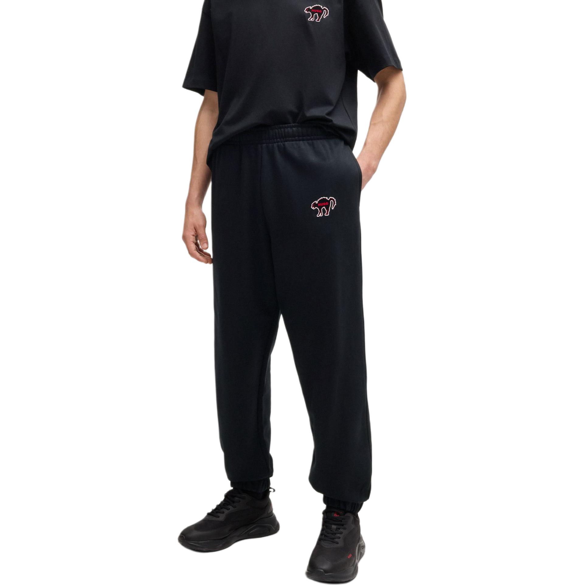 Purchase HUGO BOSS 黑色標誌寬鬆版型慢跑運動褲。 50518982-001