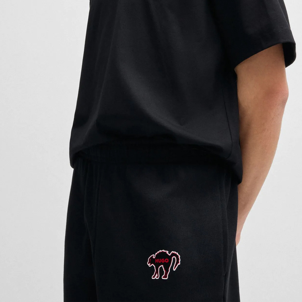 Details for HUGO BOSS 黑色標誌寬鬆版型慢跑運動褲。 50518982-001
