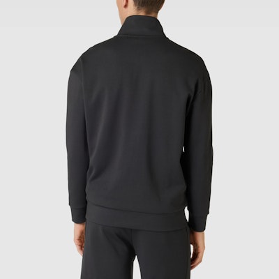 HUGO BOSS 黑色高領拉鍊休閒外套帶標誌印花。 50511413-016 Purchase HUGO BOSS 黑色高領拉鍊休閒外套帶標誌印花。 50511413-016