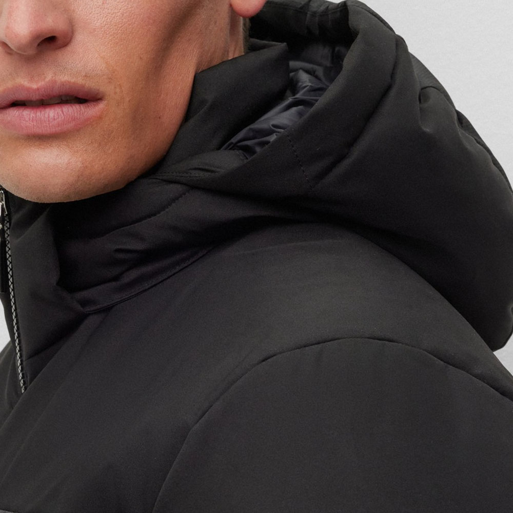 HUGO BOSS  Black Logo Print Hooded Zip Puffer Jacket. 50497558-001 圖 6